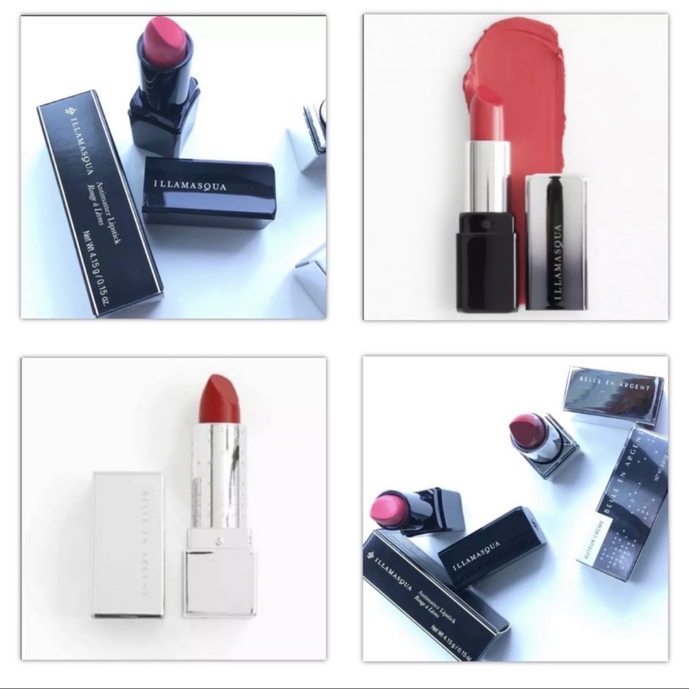 New in Box Illamasqua & Belle En Argent Red Lipsticks Travel Sizes